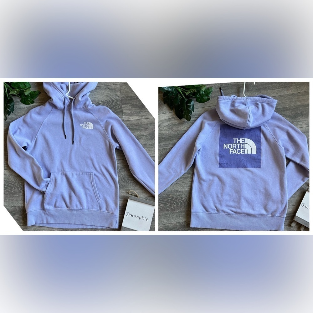 The North Face Sierra Nevada Topographical Map Pastel Purple lavender hoodie S